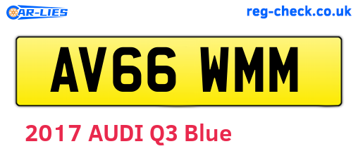 AV66WMM are the vehicle registration plates.