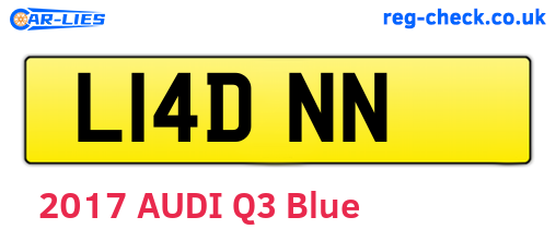 L14DNN are the vehicle registration plates.