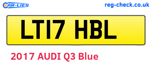 LT17HBL are the vehicle registration plates.