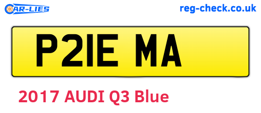 P21EMA are the vehicle registration plates.
