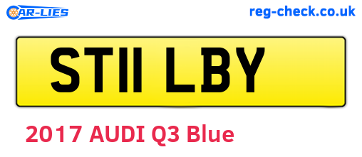 ST11LBY are the vehicle registration plates.