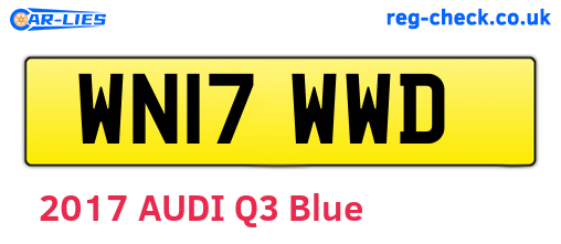 WN17WWD are the vehicle registration plates.