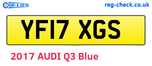 YF17XGS are the vehicle registration plates.