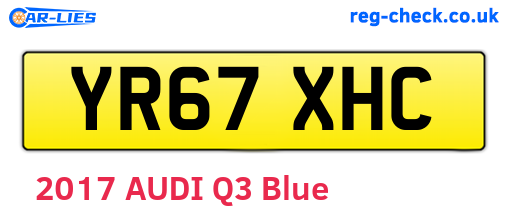 YR67XHC are the vehicle registration plates.