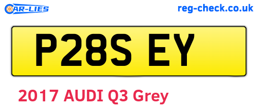 P28SEY are the vehicle registration plates.