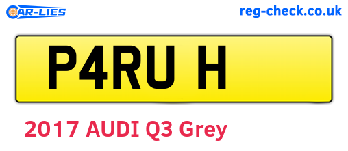 P4RUH are the vehicle registration plates.