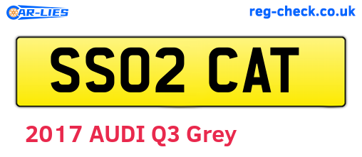 SS02CAT are the vehicle registration plates.