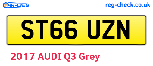 ST66UZN are the vehicle registration plates.