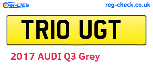 TR10UGT are the vehicle registration plates.