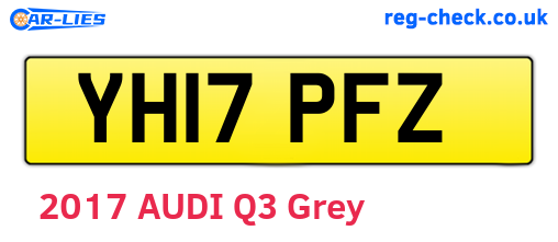 YH17PFZ are the vehicle registration plates.
