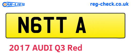N6TTA are the vehicle registration plates.