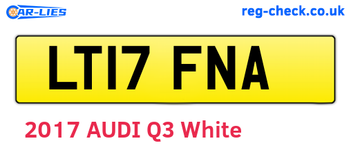 LT17FNA are the vehicle registration plates.