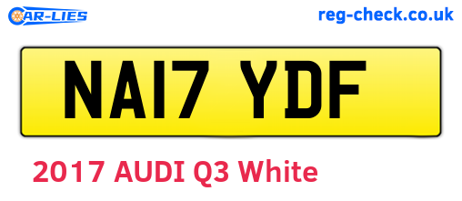 NA17YDF are the vehicle registration plates.