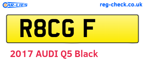 R8CGF are the vehicle registration plates.