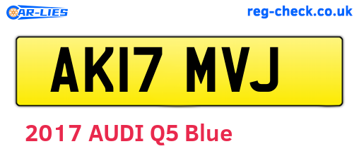 AK17MVJ are the vehicle registration plates.