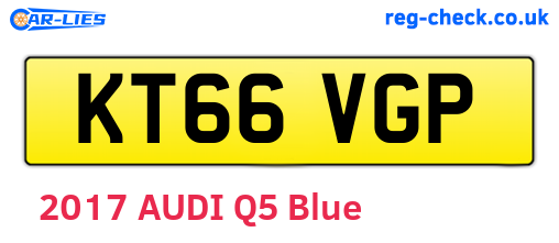 KT66VGP are the vehicle registration plates.