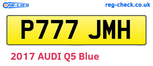 P777JMH are the vehicle registration plates.