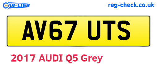 AV67UTS are the vehicle registration plates.
