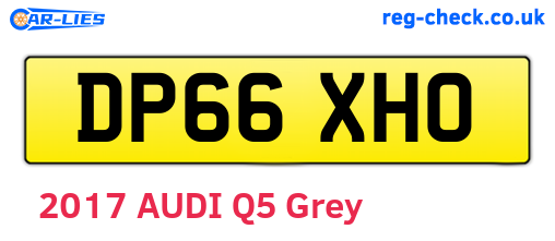 DP66XHO are the vehicle registration plates.