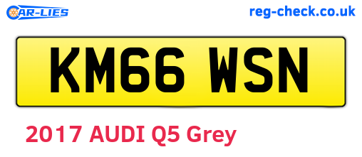 KM66WSN are the vehicle registration plates.