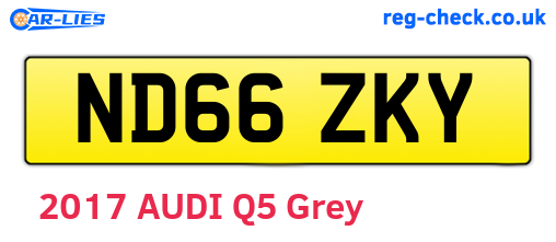 ND66ZKY are the vehicle registration plates.