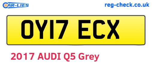 OY17ECX are the vehicle registration plates.