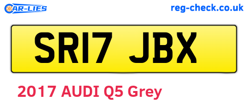 SR17JBX are the vehicle registration plates.