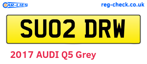 SU02DRW are the vehicle registration plates.