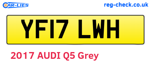 YF17LWH are the vehicle registration plates.