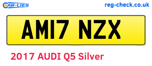 AM17NZX are the vehicle registration plates.
