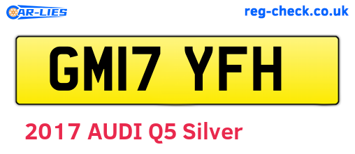 GM17YFH are the vehicle registration plates.