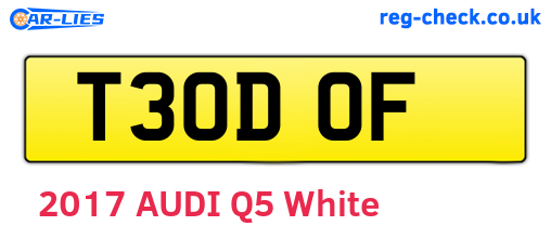 T30DOF are the vehicle registration plates.