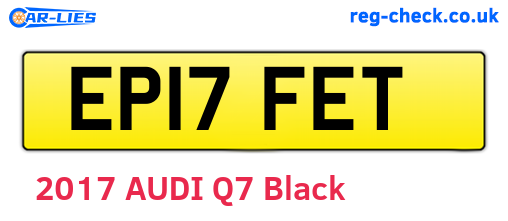 EP17FET are the vehicle registration plates.