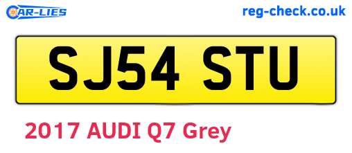 SJ54STU are the vehicle registration plates.
