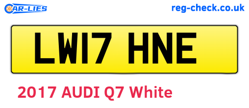 LW17HNE are the vehicle registration plates.