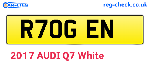 R70GEN are the vehicle registration plates.