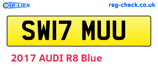 SW17MUU are the vehicle registration plates.