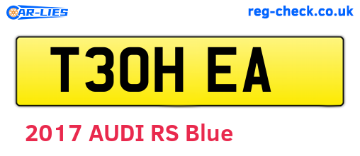 T30HEA are the vehicle registration plates.