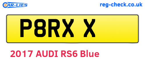 P8RXX are the vehicle registration plates.