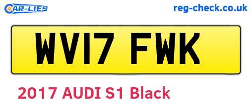 WV17FWK are the vehicle registration plates.