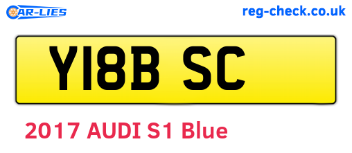 Y18BSC are the vehicle registration plates.