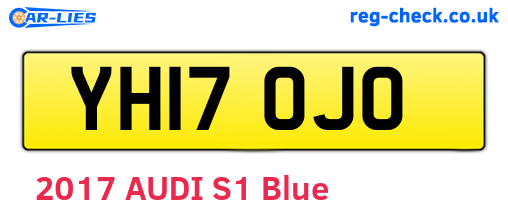 YH17OJO are the vehicle registration plates.