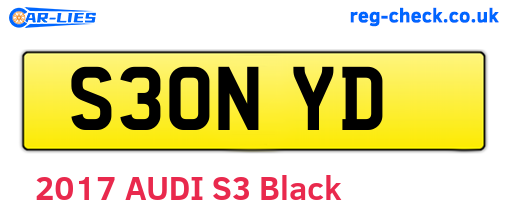 S30NYD are the vehicle registration plates.