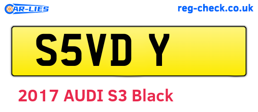 S5VDY are the vehicle registration plates.