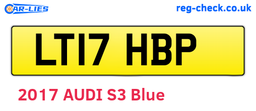 LT17HBP are the vehicle registration plates.