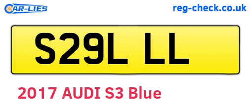 S29LLL are the vehicle registration plates.
