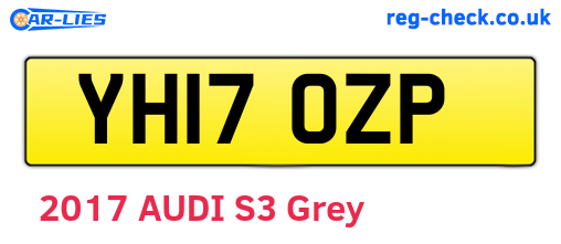YH17OZP are the vehicle registration plates.