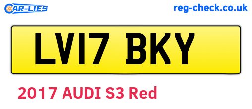 LV17BKY are the vehicle registration plates.