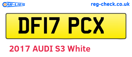 DF17PCX are the vehicle registration plates.