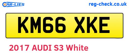 KM66XKE are the vehicle registration plates.